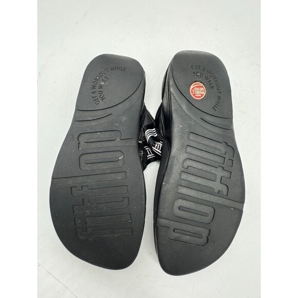 Fitflop Womens Walkstar All Thong Sandals Size 8 Striped Casual Summer Wedge - Picture 13 of 15